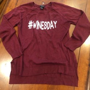 Rue21 Burgundy Crew neck Sweater #winesday